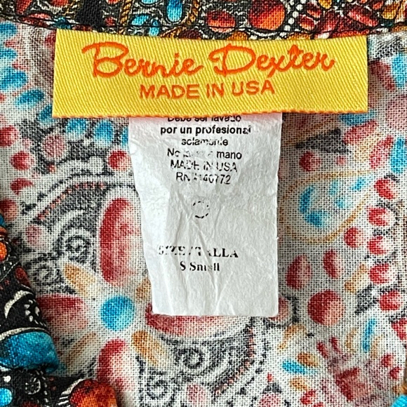 SOLD | Bernie Dexter Kelly Dress Heritage Print Pinup 50s Jewel Tone SMALL - Picture 12 of 13